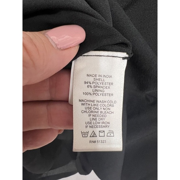 CeCe Bow Neck Short Sleeve A-Line Black Dress Women’s New $129 Size 6 - Picture 16 of 16